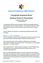 Trans Awareness Event Guidance Notes