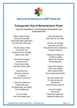 Transgender Day of Remembrance Poem 2019