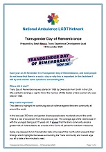 Transgender Day of Remembrance Briefing 2020  